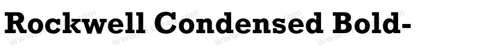 Rockwell Condensed Bold字体转换